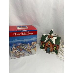 Winter Valley Cottages Porcelain Lighted Church House Christmas Village
